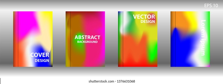 Gradient mesh abstract background. Blurred bright colors mesh background. Trendy creative vector. Intense blank Holographic spectrum gradient for cover - Vector 