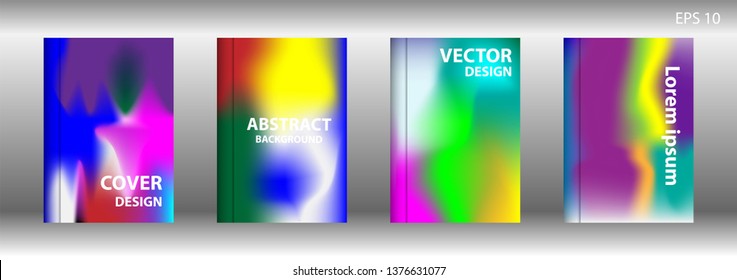 Gradient mesh abstract background. Blurred bright colors mesh background. Trendy creative vector. Intense blank Holographic spectrum gradient for cover - Vector 