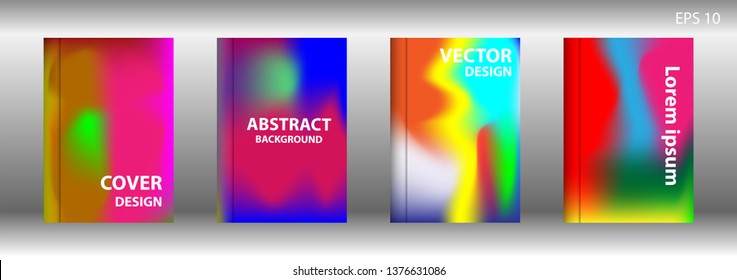 Gradient mesh abstract background. Blurred bright colors mesh background. Trendy creative vector. Intense blank Holographic spectrum gradient for cover - Vector 