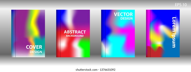 Gradient mesh abstract background. Blurred bright colors mesh background. Trendy creative vector. Intense blank Holographic spectrum gradient for cover - Vector 