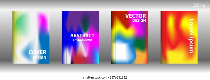 Gradient mesh abstract background. Blurred bright colors mesh background. Trendy creative vector. Intense blank Holographic spectrum gradient for cover - Vector 