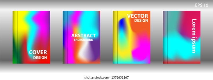 Gradient mesh abstract background. Blurred bright colors mesh background. Trendy creative vector. Intense blank Holographic spectrum gradient for cover - Vector 