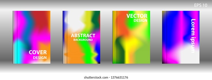 Gradient mesh abstract background. Blurred bright colors mesh background. Trendy creative vector. Intense blank Holographic spectrum gradient for cover - Vector 