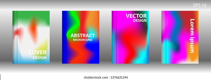 Gradient mesh abstract background. Blurred bright colors mesh background. Trendy creative vector. Intense blank Holographic spectrum gradient for cover - Vector 