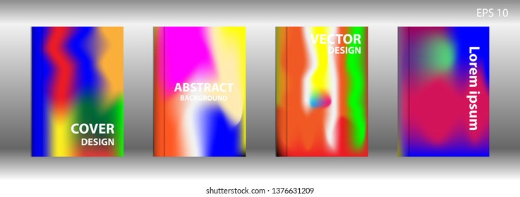 Gradient mesh abstract background. Blurred bright colors mesh background. Trendy creative vector. Intense blank Holographic spectrum gradient for cover - Vector 
