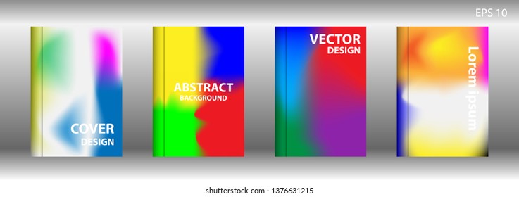 Gradient mesh abstract background. Blurred bright colors mesh background. Trendy creative vector. Intense blank Holographic spectrum gradient for cover - Vector 