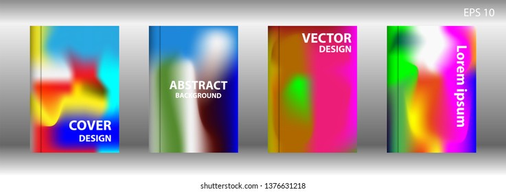 Gradient mesh abstract background. Blurred bright colors mesh background. Trendy creative vector. Intense blank Holographic spectrum gradient for cover - Vector 
