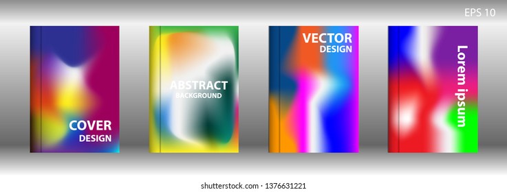 Gradient mesh abstract background. Blurred bright colors mesh background. Trendy creative vector. Intense blank Holographic spectrum gradient for cover - Vector 