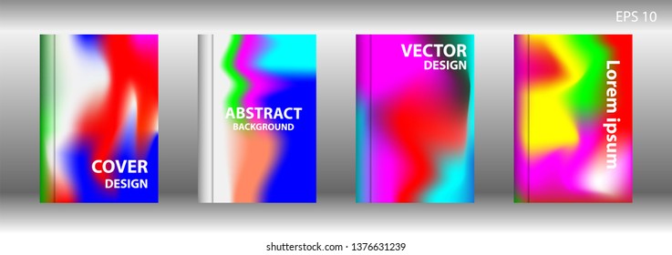 Gradient mesh abstract background. Blurred bright colors mesh background. Trendy creative vector. Intense blank Holographic spectrum gradient for cover - Vector 