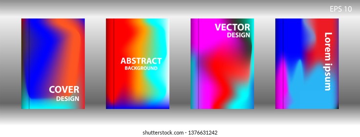 Gradient mesh abstract background. Blurred bright colors mesh background. Trendy creative vector. Intense blank Holographic spectrum gradient for cover - Vector 