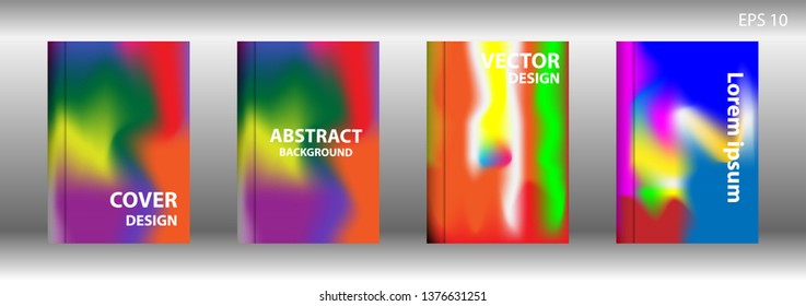 Gradient mesh abstract background. Blurred bright colors mesh background. Trendy creative vector. Intense blank Holographic spectrum gradient for cover - Vector 