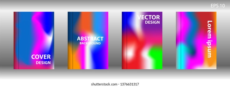 Gradient mesh abstract background. Blurred bright colors mesh background. Trendy creative vector. Intense blank Holographic spectrum gradient for cover - Vector 