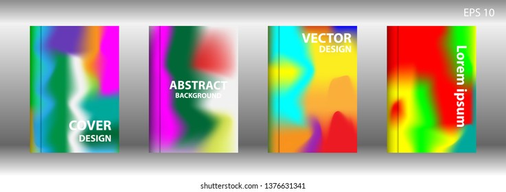 Gradient mesh abstract background. Blurred bright colors mesh background. Trendy creative vector. Intense blank Holographic spectrum gradient for cover - Vector 