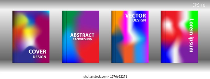 Gradient mesh abstract background. Blurred bright colors mesh background. Trendy creative vector. Intense blank Holographic spectrum gradient for cover - Vector 