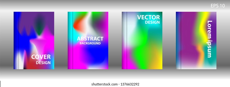 Gradient mesh abstract background. Blurred bright colors mesh background. Trendy creative vector. Intense blank Holographic spectrum gradient for cover - Vector 