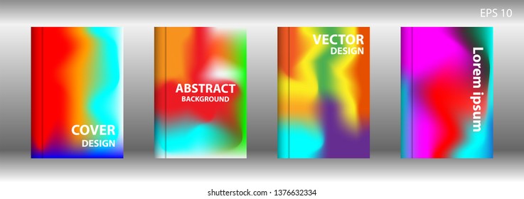 Gradient mesh abstract background. Blurred bright colors mesh background. Trendy creative vector. Intense blank Holographic spectrum gradient for cover - Vector 