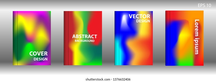 Gradient mesh abstract background. Blurred bright colors mesh background. Trendy creative vector. Intense blank Holographic spectrum gradient for cover - Vector 