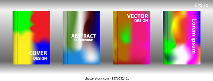 Gradient mesh abstract background. Blurred bright colors mesh background. Trendy creative vector. Intense blank Holographic spectrum gradient for cover - Vector 