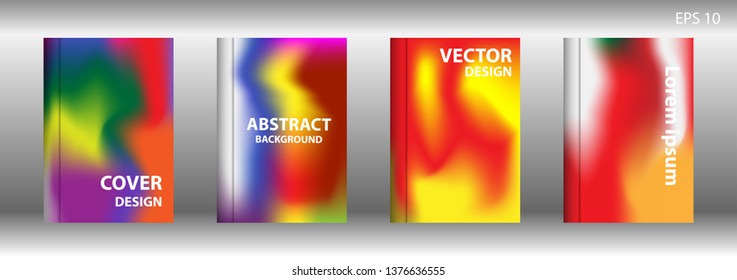 Gradient mesh abstract background. Blurred bright colors mesh background. Trendy creative vector. Intense blank Holographic spectrum gradient for cover - Vector 