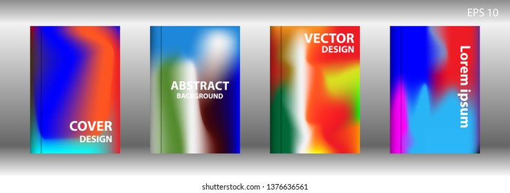 Gradient mesh abstract background. Blurred bright colors mesh background. Trendy creative vector. Intense blank Holographic spectrum gradient for cover - Vector 