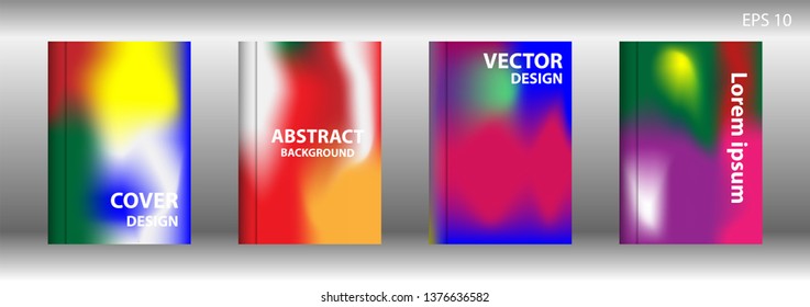 Gradient mesh abstract background. Blurred bright colors mesh background. Trendy creative vector. Intense blank Holographic spectrum gradient for cover - Vector 