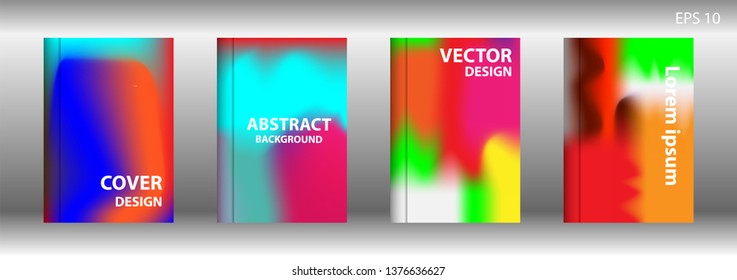 Gradient mesh abstract background. Blurred bright colors mesh background. Trendy creative vector. Intense blank Holographic spectrum gradient for cover - Vector 