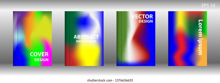 Gradient mesh abstract background. Blurred bright colors mesh background. Trendy creative vector. Intense blank Holographic spectrum gradient for cover - Vector 