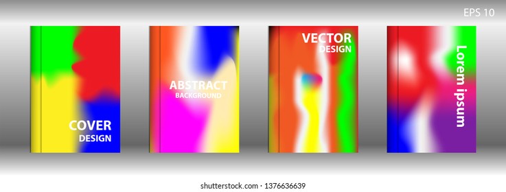 Gradient mesh abstract background. Blurred bright colors mesh background. Trendy creative vector. Intense blank Holographic spectrum gradient for cover - Vector 