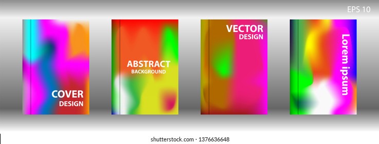 Gradient mesh abstract background. Blurred bright colors mesh background. Trendy creative vector. Intense blank Holographic spectrum gradient for cover - Vector 