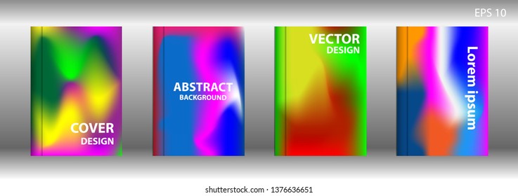 Gradient mesh abstract background. Blurred bright colors mesh background. Trendy creative vector. Intense blank Holographic spectrum gradient for cover - Vector 