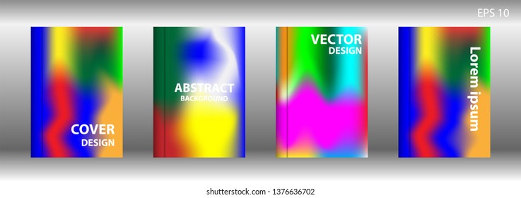 Gradient mesh abstract background. Blurred bright colors mesh background. Trendy creative vector. Intense blank Holographic spectrum gradient for cover - Vector 