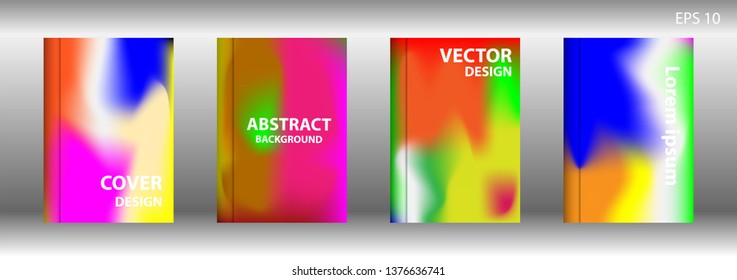 Gradient mesh abstract background. Blurred bright colors mesh background. Trendy creative vector. Intense blank Holographic spectrum gradient for cover - Vector 