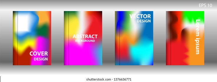 Gradient mesh abstract background. Blurred bright colors mesh background. Trendy creative vector. Intense blank Holographic spectrum gradient for cover - Vector 