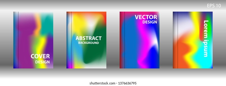 Gradient mesh abstract background. Blurred bright colors mesh background. Trendy creative vector. Intense blank Holographic spectrum gradient for cover - Vector 