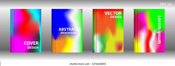 Gradient mesh abstract background. Blurred bright colors mesh background. Trendy creative vector. Intense blank Holographic spectrum gradient for cover - Vector 