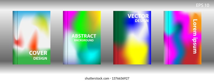 Gradient mesh abstract background. Blurred bright colors mesh background. Trendy creative vector. Intense blank Holographic spectrum gradient for cover - Vector 