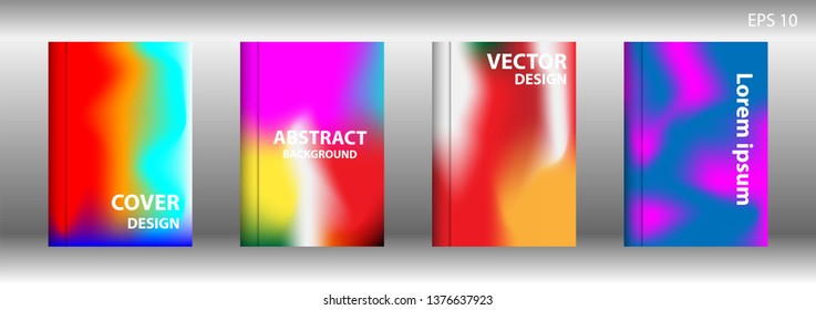 Gradient mesh abstract background. Blurred bright colors mesh background. Trendy creative vector. Intense blank Holographic spectrum gradient for cover - Vector 