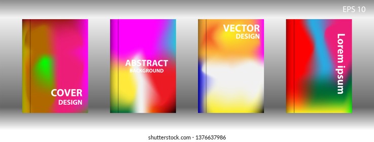 Gradient mesh abstract background. Blurred bright colors mesh background. Trendy creative vector. Intense blank Holographic spectrum gradient for cover - Vector 
