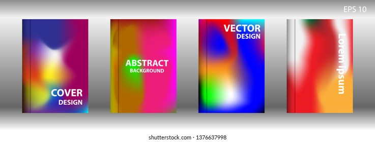 Gradient mesh abstract background. Blurred bright colors mesh background. Trendy creative vector. Intense blank Holographic spectrum gradient for cover - Vector 