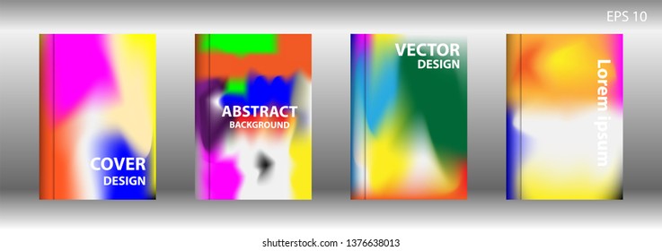 Gradient mesh abstract background. Blurred bright colors mesh background. Trendy creative vector. Intense blank Holographic spectrum gradient for cover - Vector 