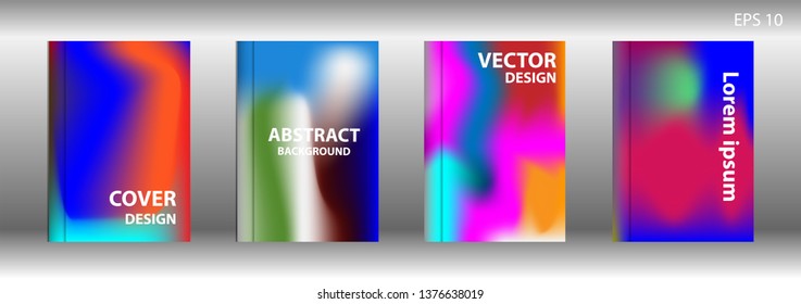 Gradient mesh abstract background. Blurred bright colors mesh background. Trendy creative vector. Intense blank Holographic spectrum gradient for cover - Vector 