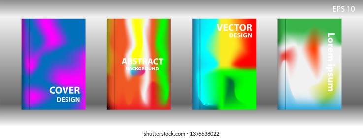 Gradient mesh abstract background. Blurred bright colors mesh background. Trendy creative vector. Intense blank Holographic spectrum gradient for cover - Vector 