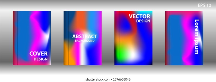 Gradient mesh abstract background. Blurred bright colors mesh background. Trendy creative vector. Intense blank Holographic spectrum gradient for cover - Vector 