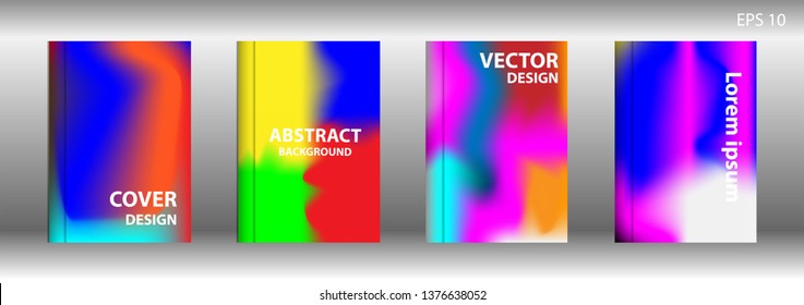 Gradient mesh abstract background. Blurred bright colors mesh background. Trendy creative vector. Intense blank Holographic spectrum gradient for cover - Vector 