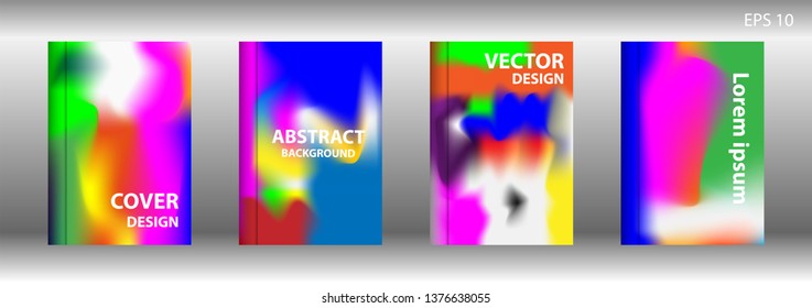 Gradient mesh abstract background. Blurred bright colors mesh background. Trendy creative vector. Intense blank Holographic spectrum gradient for cover - Vector 