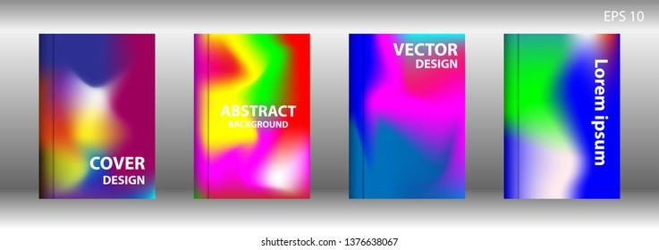 Gradient mesh abstract background. Blurred bright colors mesh background. Trendy creative vector. Intense blank Holographic spectrum gradient for cover - Vector 