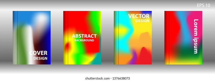 Gradient mesh abstract background. Blurred bright colors mesh background. Trendy creative vector. Intense blank Holographic spectrum gradient for cover - Vector 