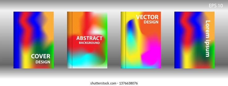 Gradient mesh abstract background. Blurred bright colors mesh background. Trendy creative vector. Intense blank Holographic spectrum gradient for cover - Vector 