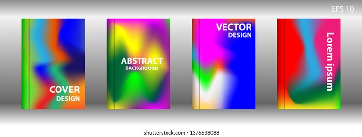 Gradient mesh abstract background. Blurred bright colors mesh background. Trendy creative vector. Intense blank Holographic spectrum gradient for cover - Vector 