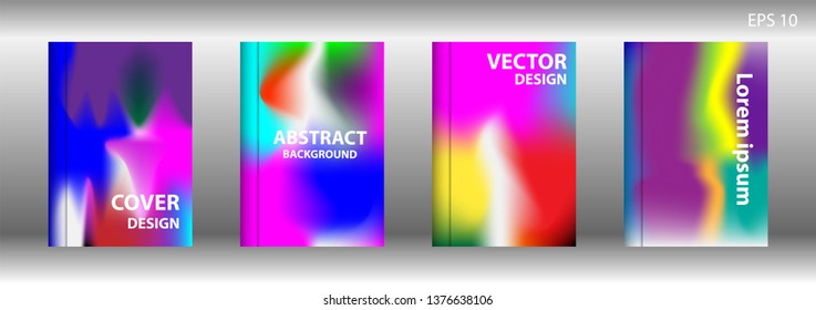 Gradient mesh abstract background. Blurred bright colors mesh background. Trendy creative vector. Intense blank Holographic spectrum gradient for cover - Vector 